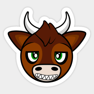 Relaxed Bull Delgado Sticker